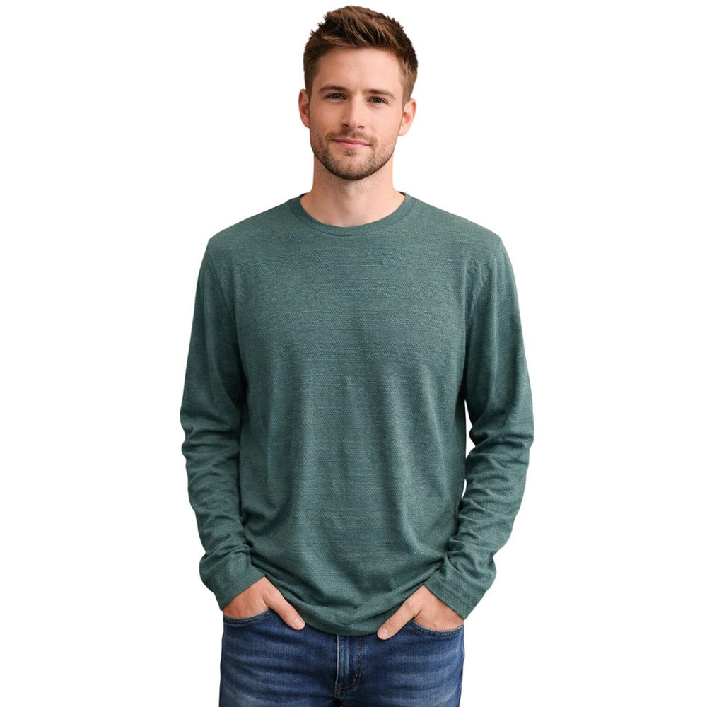 PX Clothing Mens Devin Long Sleeve Performance Blue Top Large